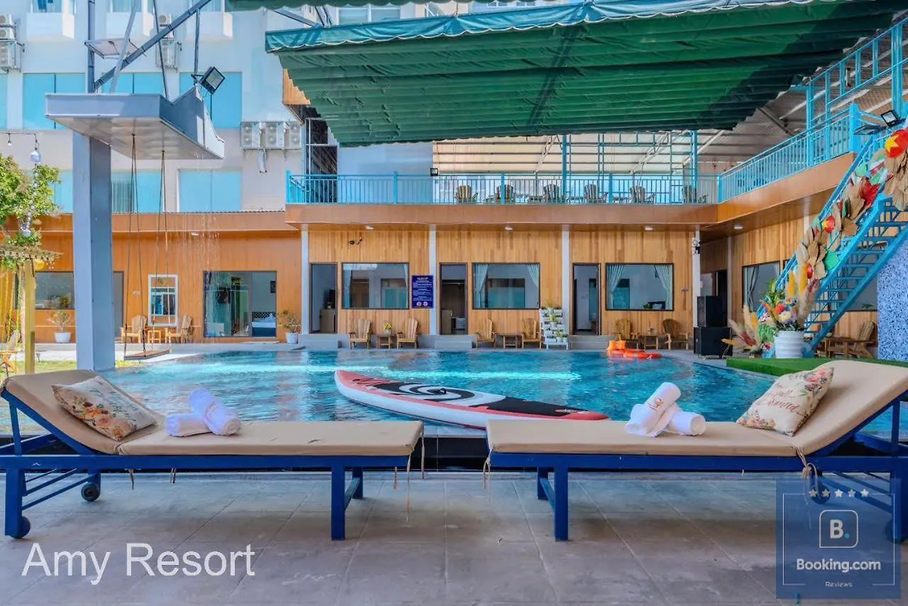빌라 Amy Resort Pool Party - Di Bo Ra Bien - Thich Hop To Chuc Tiec Team Building 붕타우